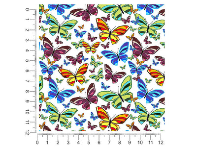 white flutter bug 1ft x 1ft Craft Sheets