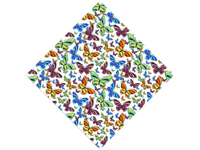 White Flutter Bug Vinyl Wrap Pattern