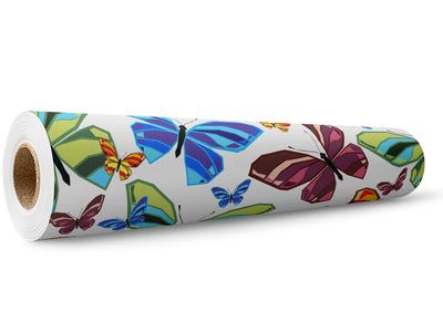 White Flutter Bug Wrap Film Wholesale Roll~Rwraps Series 914 Digitally Printed Vinyl Roll~5