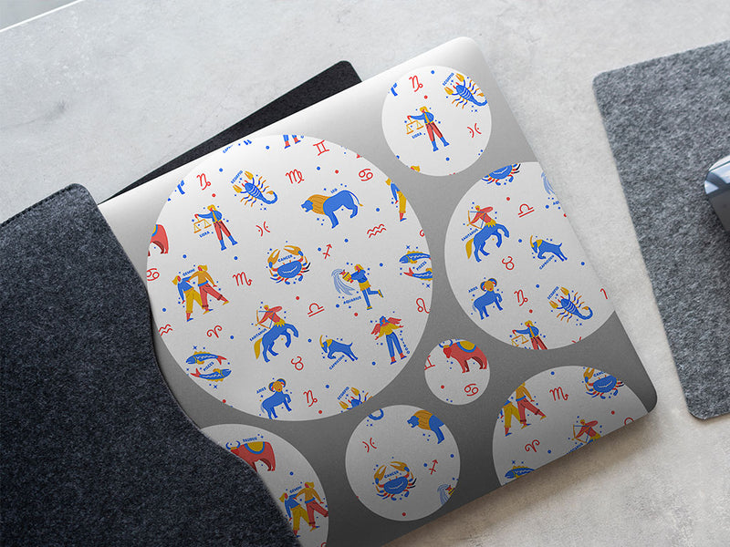 white friends astrology DIY Laptop Stickers