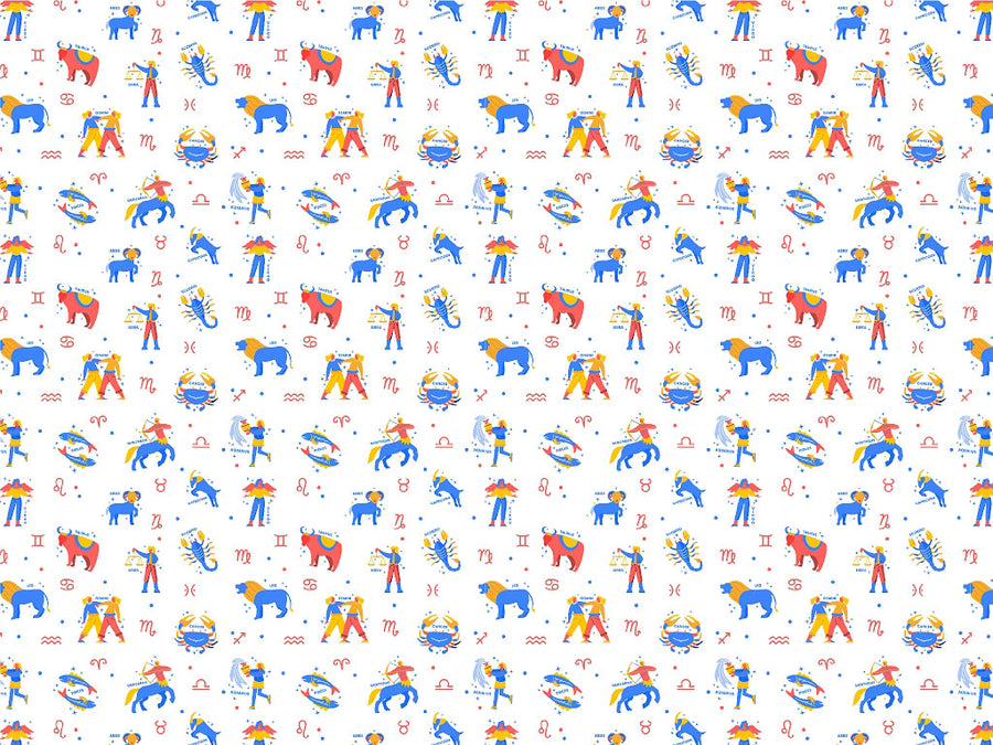 White Friends Astrology Vinyl Wrap Pattern~Rwraps Series 914 Digitally Printed Vinyl Wrap~0