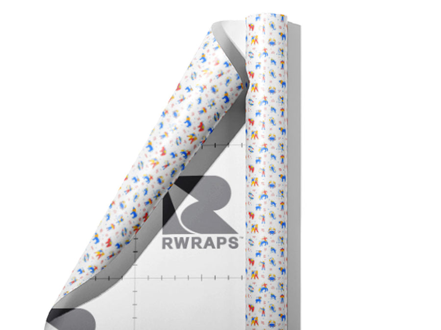 White Friends Astrology Wrap Film Sheets~Rwraps Series 914 White Friends Astrology Scrolled Sheet~3