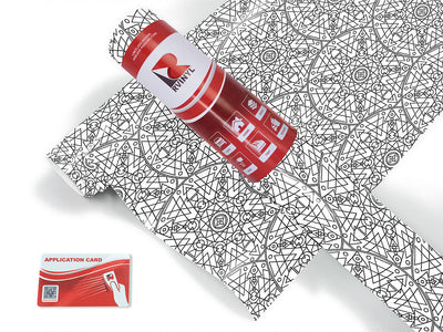 white geometric mandala Craft Vinyl Roll