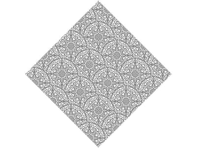 White Geometric Mandala Vinyl Wrap Pattern