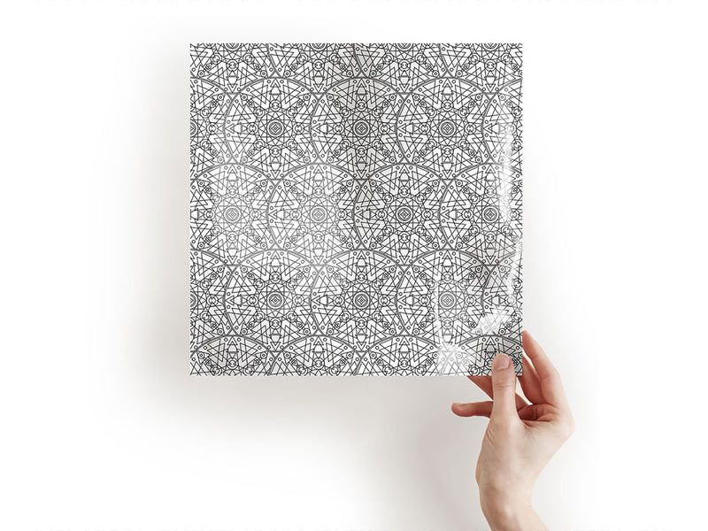 white geometric mandala Craft Sheets