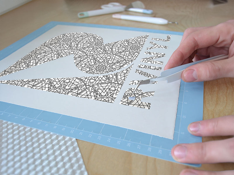 white geometric mandala Easy Weed Craft Vinyl