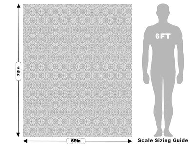 White Geometric Mandala Vehicle Wrap Scale~Rwraps Series 914 White Geometric Mandala Measurements~1