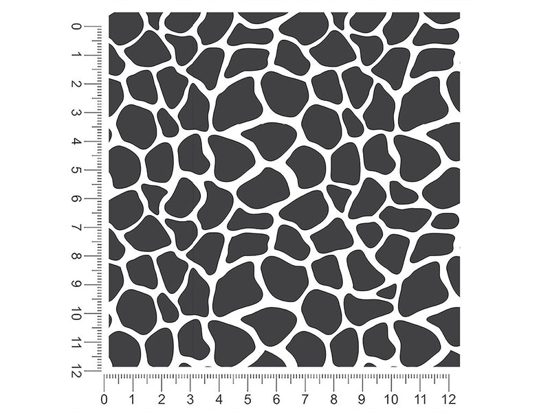 white giraffe animal print 1ft x 1ft Craft Sheets