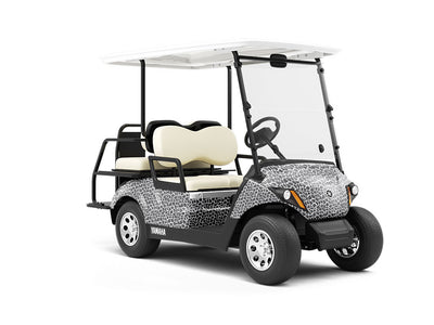 White Giraffe Wrapped Golf Cart