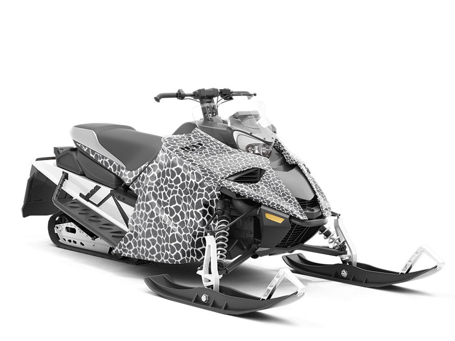 White Giraffe Custom Wrapped Snowmobile