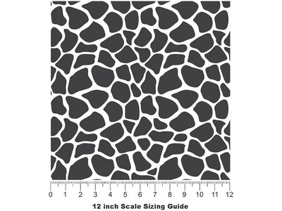 White Giraffe Vinyl Film Pattern Size 12 inch Scale~Rwraps White Giraffe Sizing Chart~3