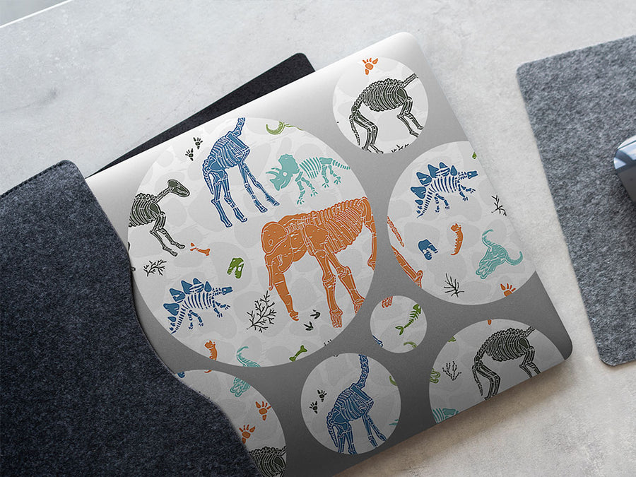 white ice dinosaur DIY Laptop Stickers