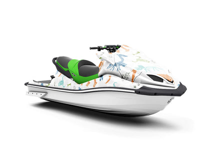 White Ice Dinosaur Jet Ski Vinyl Customized Wrap