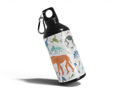 white ice dinosaur Water Bottle DIY Stickers