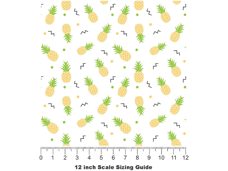 White Jade Fruit Vinyl Film Pattern Size 12 inch Scale~Rwraps White Jade Fruit Sizing Chart~2