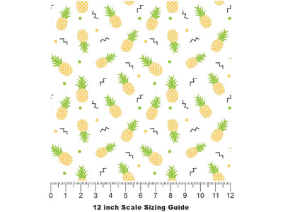 White Jade Fruit Vinyl Film Pattern Size 12 inch Scale~Rwraps White Jade Fruit Sizing Chart~2