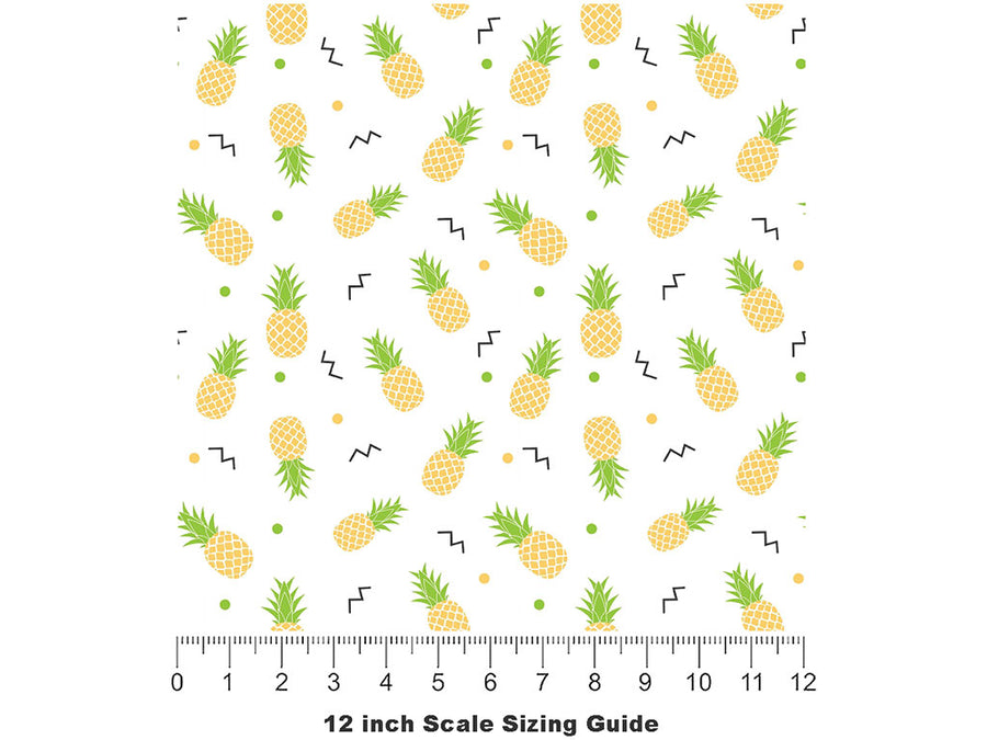 White Jade Fruit Vinyl Film Pattern Size 12 inch Scale~Rwraps White Jade Fruit Sizing Chart~2