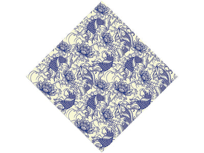 White Koi Marine Life Vinyl Wrap Pattern