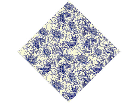 White Koi Marine Life Vinyl Wrap Pattern