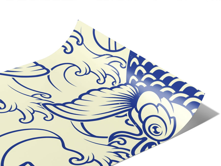 White Koi Marine Life Vinyl Wraps~Rwraps Series 914 Digitally Printed Vinyl Wrap~0