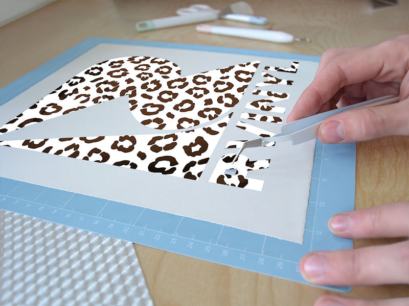 white leopard animal print Easy Weed Craft Vinyl
