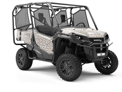 White Leopard Utility Vehicle Vinyl Wrap