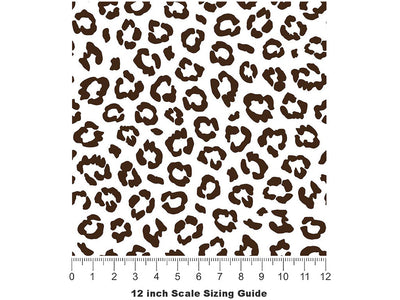 White Leopard Vinyl Film Pattern Size 12 inch Scale~Rwraps White Leopard Sizing Chart~3