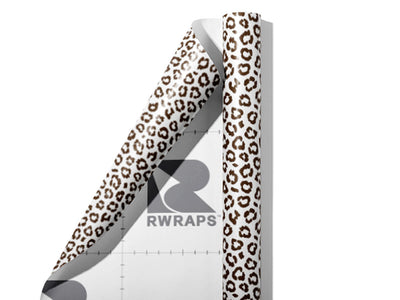 White Leopard Wrap Film Sheets~Rwraps Series 914 White Leopard Scrolled Sheet~5