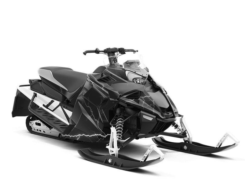 White Lightning Custom Wrapped Snowmobile