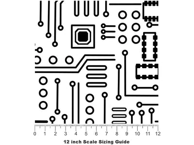 White Love Technology Vinyl Film Pattern Size 12 inch Scale~Rwraps White Love Technology Sizing Chart~3