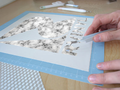 white marble stone Easy Weed Craft Vinyl