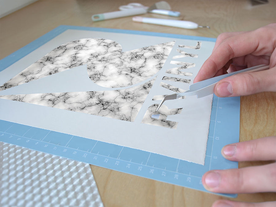 white marble stone Easy Weed Craft Vinyl