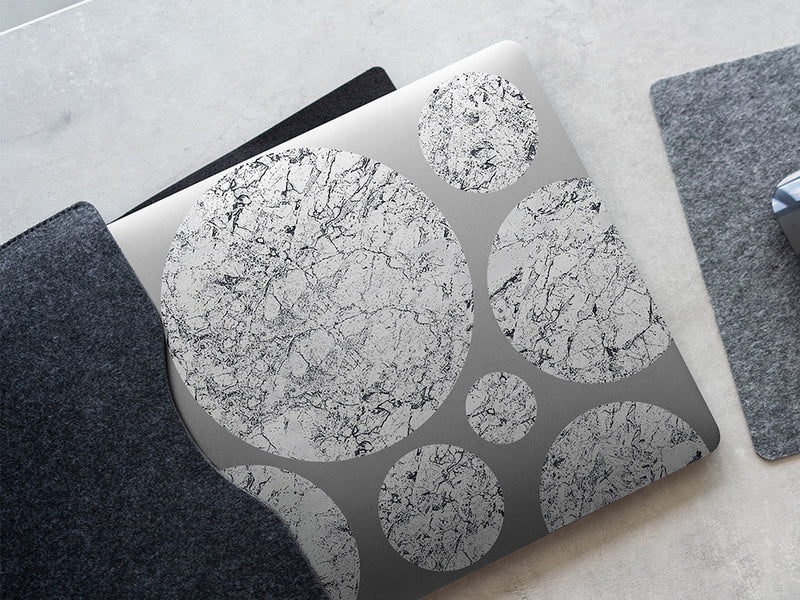 white marmo granite stone DIY Laptop Stickers