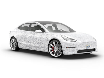 White Marmo Granite Vehicle Vinyl Wrap
