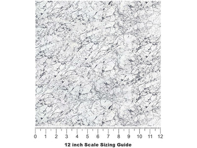 White Marmo Granite Vinyl Film Pattern Size 12 inch Scale~Rwraps White Marmo Granite Sizing Chart~2