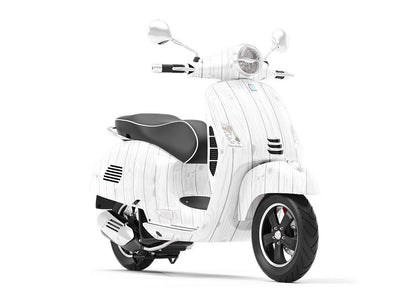 White  Wood Plank Vespa Scooter Wrap Film