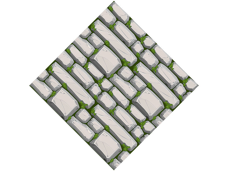 White Mossy Brick Vinyl Wrap Pattern