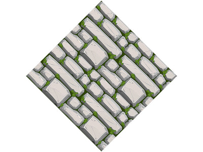White Mossy Brick Vinyl Wrap Pattern