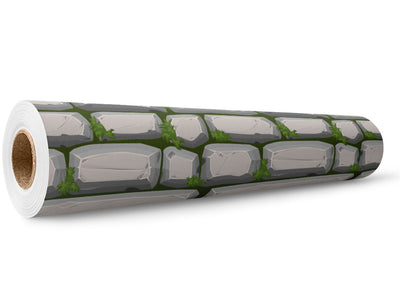 White Mossy Brick Wrap Film Wholesale Roll~Rwraps Series 914 Digitally Printed Vinyl Roll~5