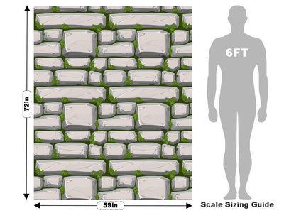 White Mossy Brick Vehicle Wrap Scale~Rwraps Series 914 White Mossy Brick Measurements~2