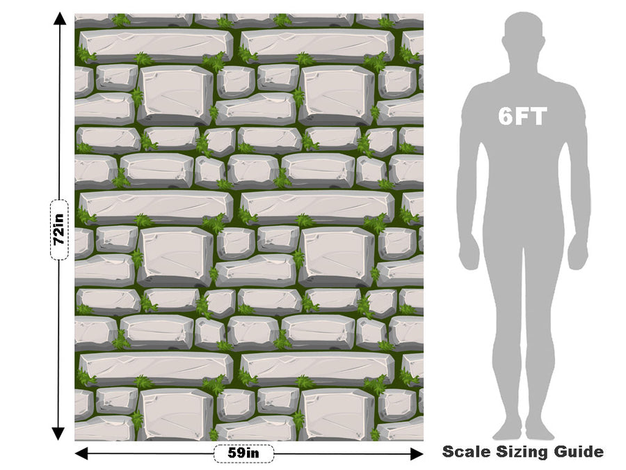 White Mossy Brick Vehicle Wrap Scale~Rwraps Series 914 White Mossy Brick Measurements~2