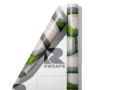 White Mossy Brick Wrap Film Sheets~Rwraps Series 914 White Mossy Brick Scrolled Sheet~4
