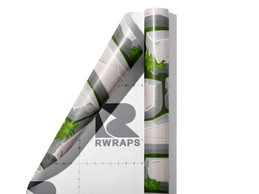 White Mossy Brick Wrap Film Sheets~Rwraps Series 914 White Mossy Brick Scrolled Sheet~4