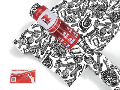 white motor gearhead Craft Vinyl Roll