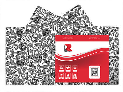 white motor gearhead Craft Vinyl Sheet Pack