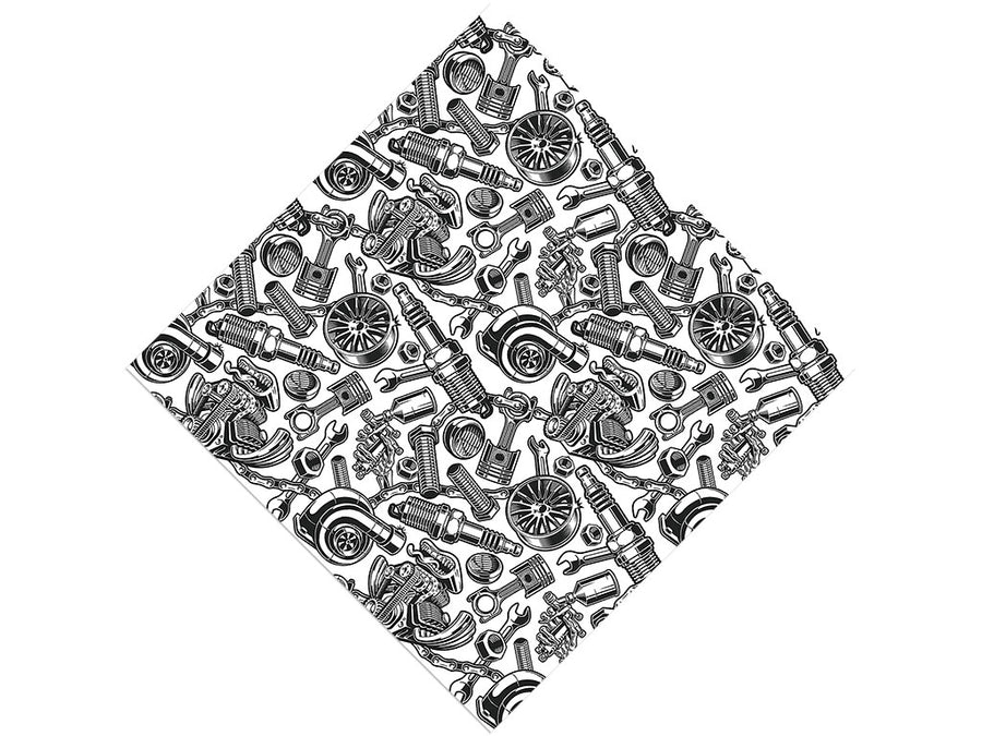 White Motor Cars Vinyl Wrap Pattern