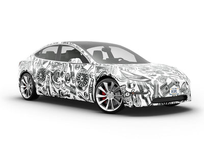 White Motor Cars Vehicle Vinyl Wrap