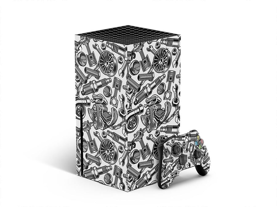 white motor gearhead XBOX DIY Decal