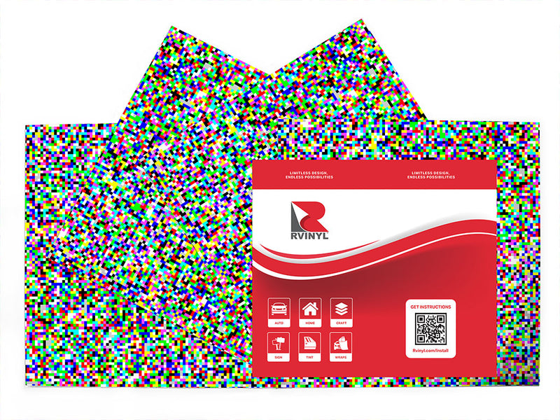 white noise pixel Craft Vinyl Sheet Pack