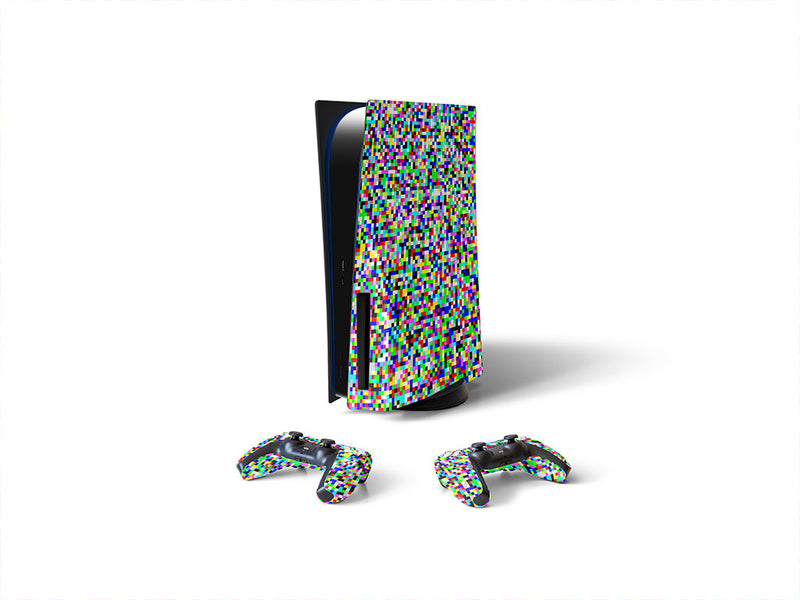 white noise pixel Sony PS5 DIY Skin